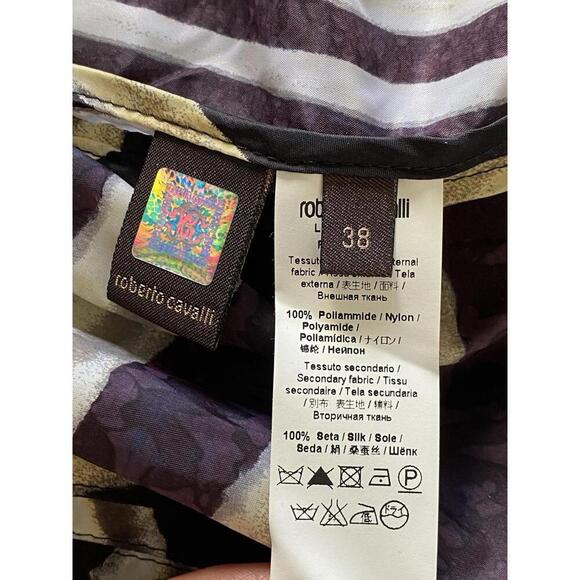 Roberto Cavalli Belted Trench Rain Coat Animal Print Size IT-38 US-2/4 Small - Picture 12 of 14